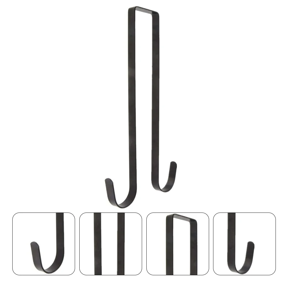 

Door Wreath Hanger Fronthook Christmas Over Holder Black Reef Metal The Garland Wreaths Double Hooks Window Stand Outside Decor