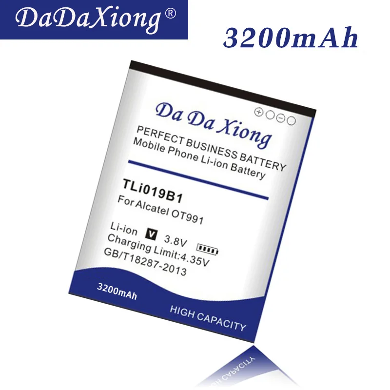 

3200mAh TLi019B1 TLi019B2 For OT991 916D 6010 Alcatel ONE TOUCH C7 OT-7041 7041D Dual CAB1900003C2 TCL Battery