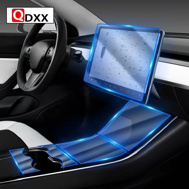 

For Tesla Model 3/Y 2019-2021Car Interior Center console Transparent TPU Protective film Anti-scratc Repair film Accessories Ref