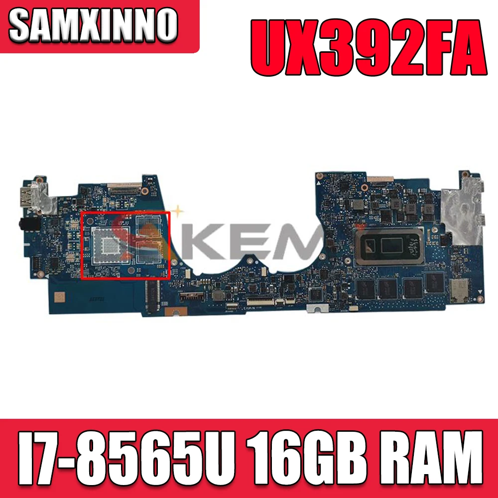 

Оригинальная материнская плата UX392FA, материнская плата Zenbook S13 UX392FA UX392FN UX392F UX392, 16 ГБ ОЗУ, материнская плата ноутбука ASUS