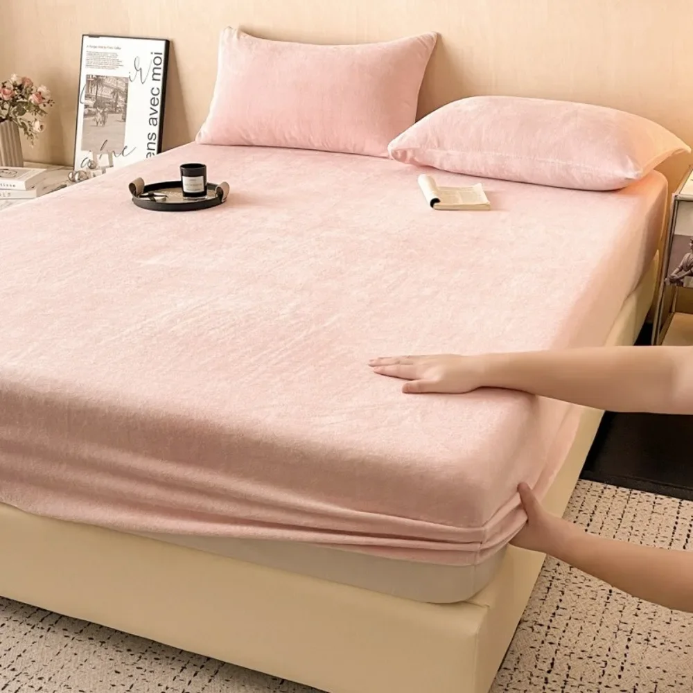 1 шт. теплая плюшевая простыня эластичный наматрасник плюшевые тканевые простыни