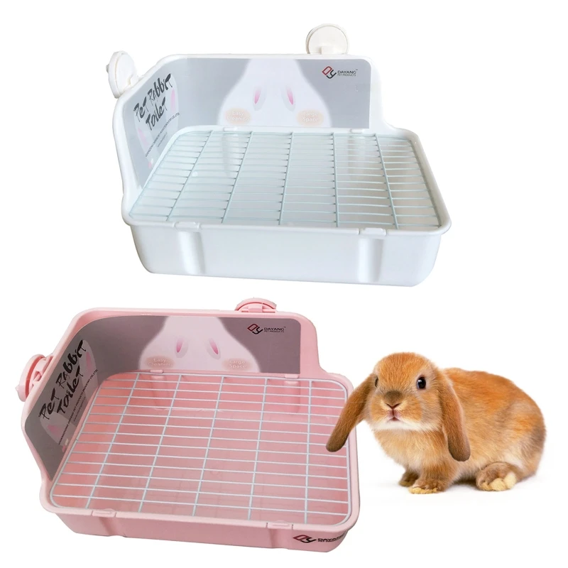 

2023 New Pet Small Toilet Clean Cage Square Bed Pan Potty Keep Hygiene Bedding Corner Litter Box for Animals Rabbit