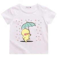 lalafanfan clothes for children kawaii duck print t shirt 100 cotton baby boy tees kids summer unisex fashion costume for girls