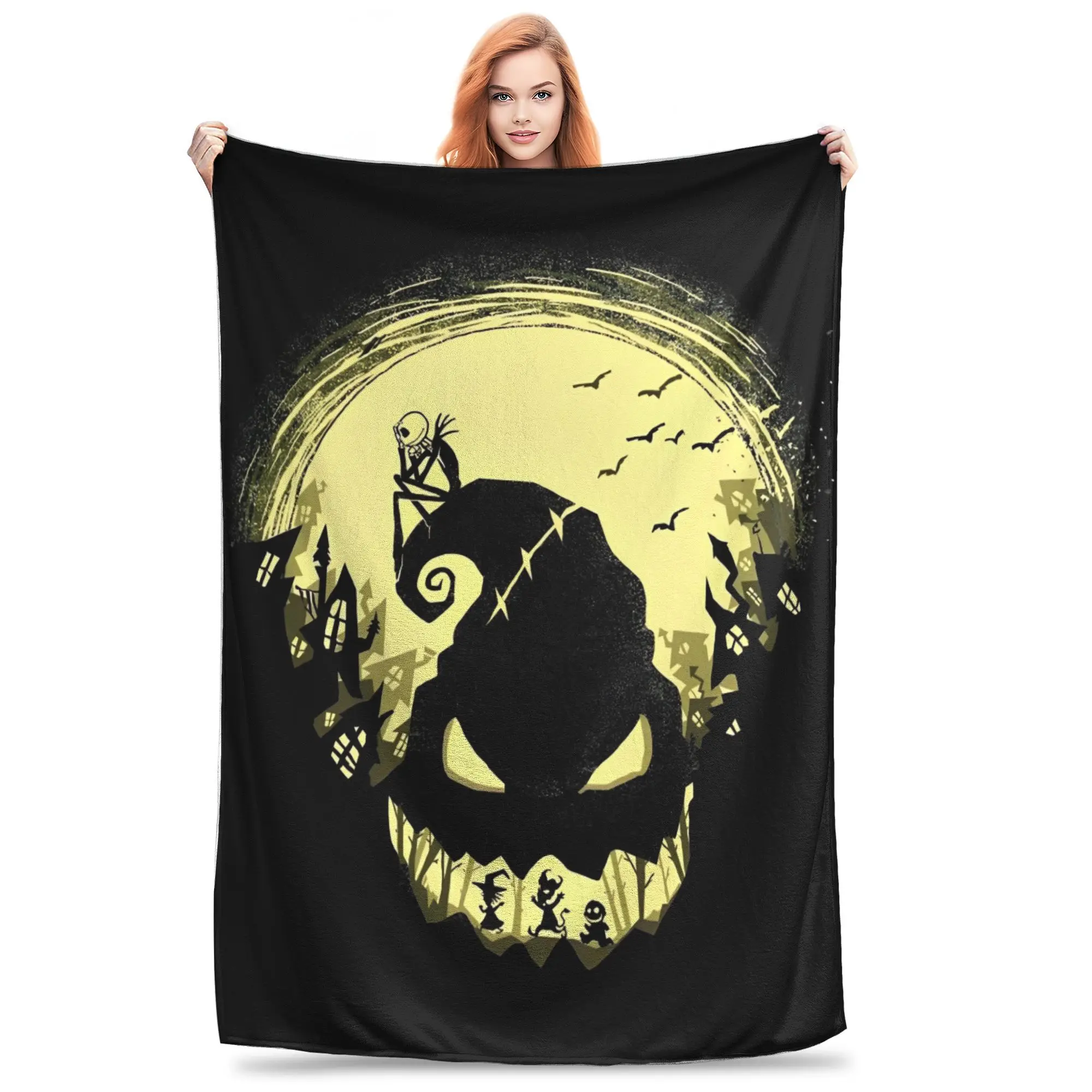 Одеяло Oogie Boogie The Nightmare Before Christmas фланелевое одеяло с героями мультфильмов супер