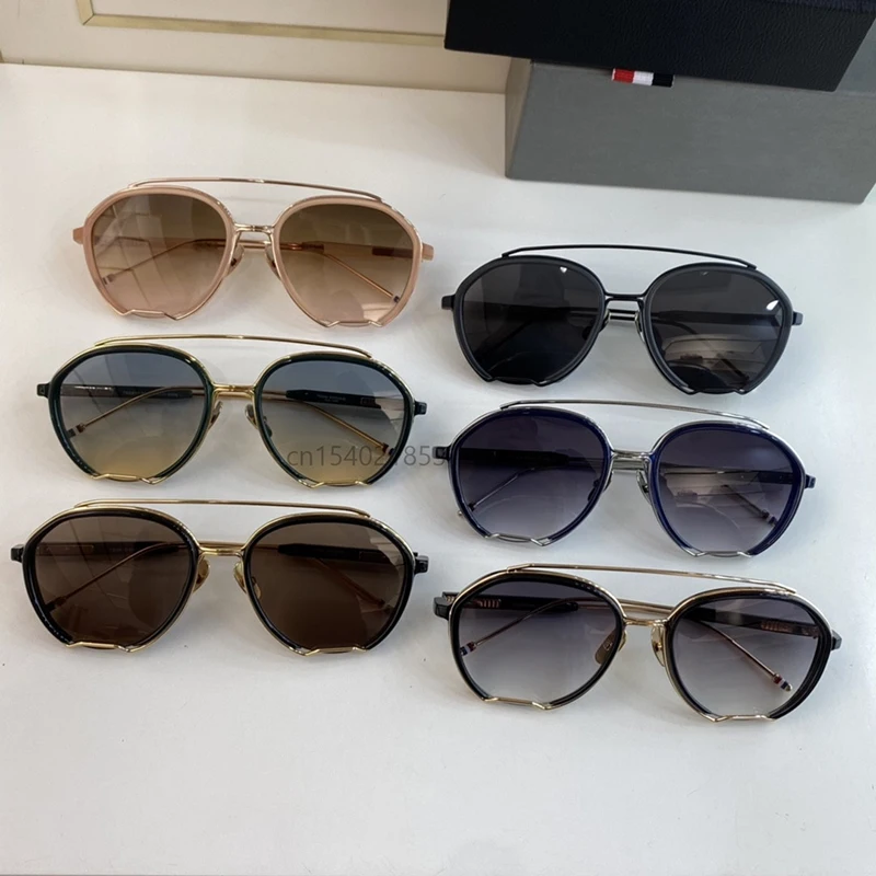 

Alloy Round Retro Sunglasses For Men TBS810 Fashion Pilot Aviation Steampunk Metal Frame Shades Fashion Oculos De Sol UV400