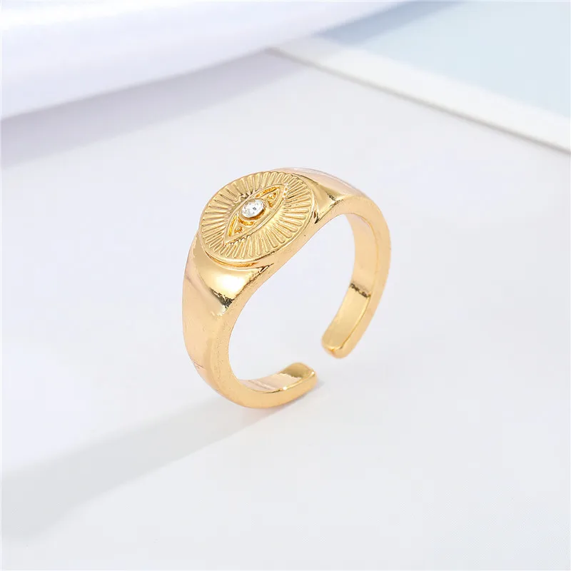 2022 роскошное черное прозрачное Стразы сглаза женское кольцо регулируемое золото