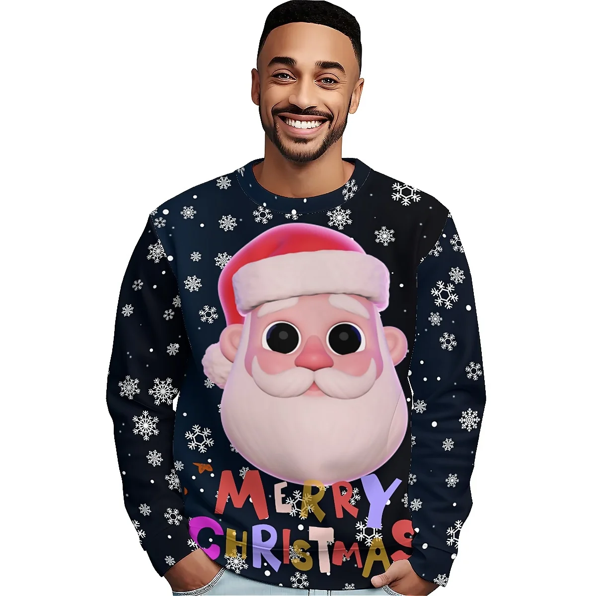 Праздничная Рождественская Толстовка с длинным рукавом liaseo 3D принтом идеально