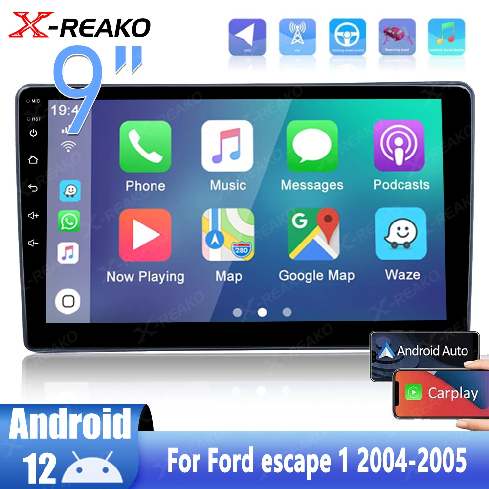 

X-REAKO 2Din 9 дюймов для Ford Escape 1 2004-2005 автомобильное радио 2G + 64G Мультимедийный Плеер Carplay Android Авто Авторадио Стерео