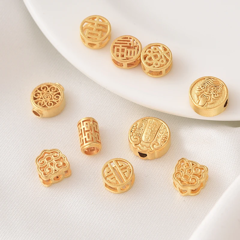 

2PCS 14K Gold Filled Colour Retaining Pendant DIY Handmade Jewelry Ornament Material Accessories Bringing Good Luck Pendant