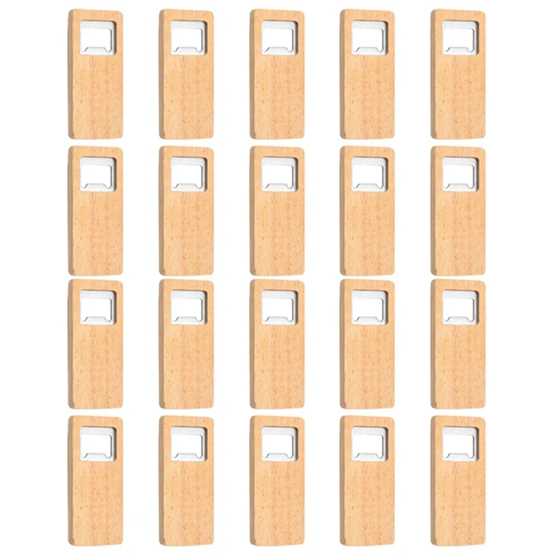 New 20Pcs Wood Beer Bottle Opener Wooden Handle Corkscrew St