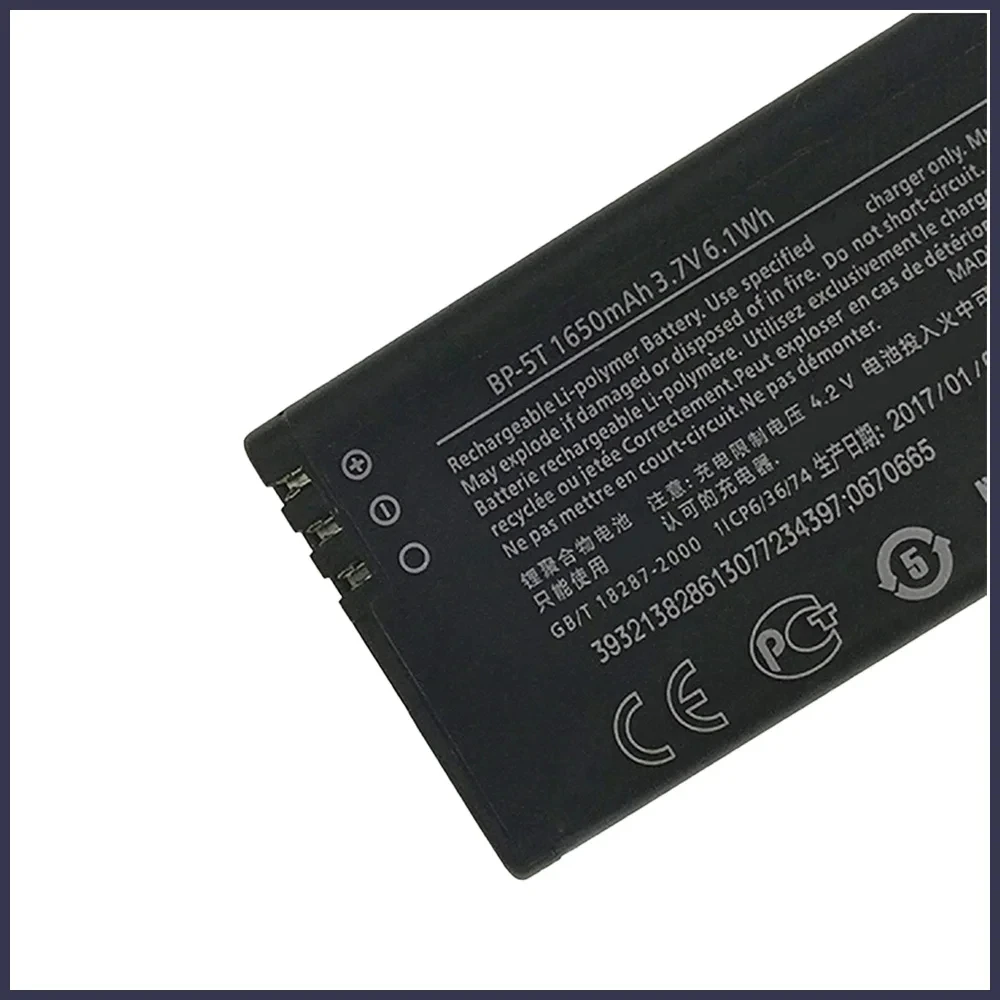 100% новый оригинальный аккумулятор BP-5T 1650 мАч для Nokia Lumia 820 825 820T 820.2 RM-878 BP5T BP 5T Batteria