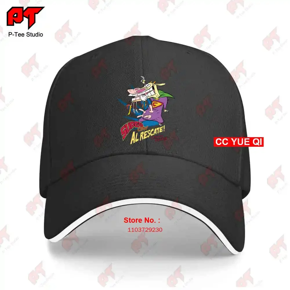 Licensed Cow &amp Chicken Cartoon Super Al Rescate! Baseball Caps Truck Cap O2GV