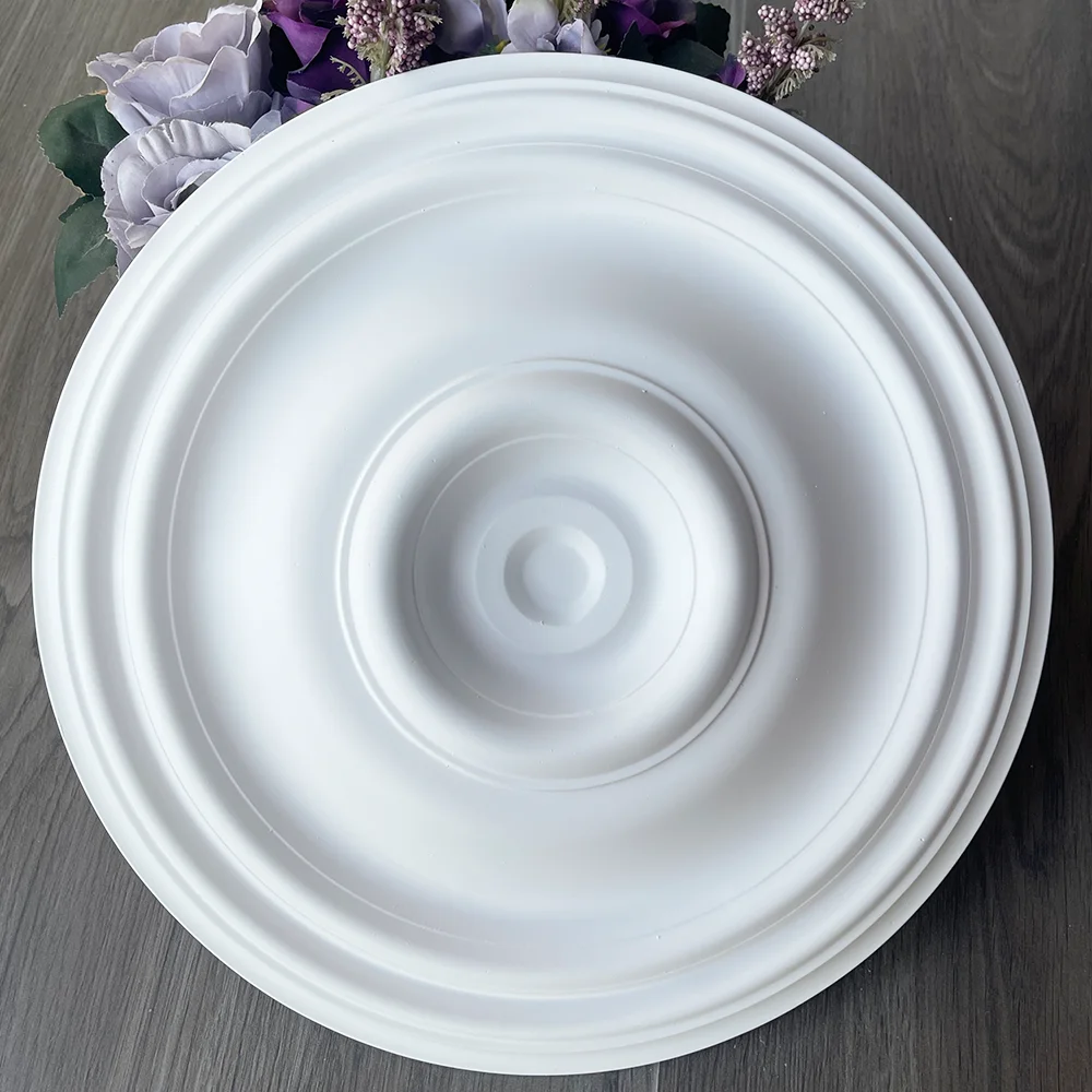 Французская панель из полиуретана Круглый держатель для лампы украшение в форме