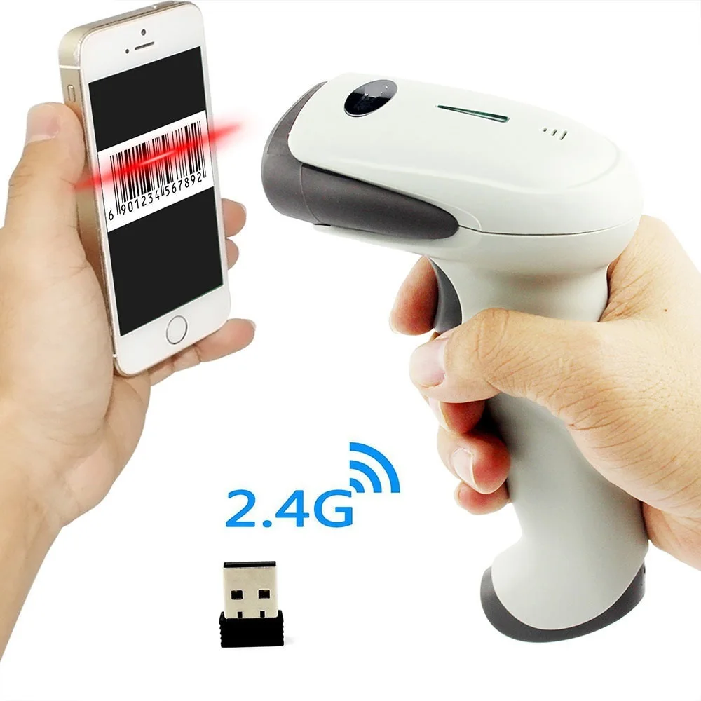 Новый беспроводной сканер штрих-кодов CCD Symcode 1D 2 4G USB считыватель с передачей 100