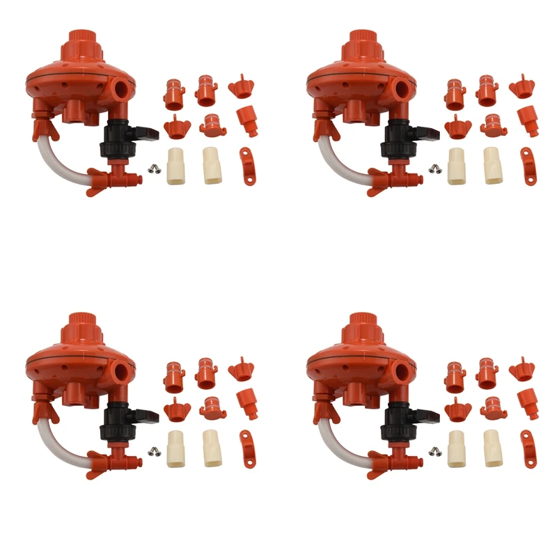 

4X Plastic Adjustable Poultry Farm Farming Water Pressure Regulator For Chicken Ducks Goose Rabbit