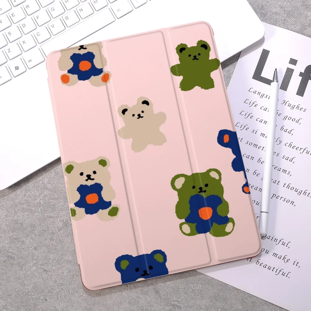 

Cute Animal for Air 4 iPad Case 9th 8th 2020 6th With Pencil Holder 10.2 7th Pro 12.9 11 2021 Mini 6 5 Cover Silicone Air 3 Case
