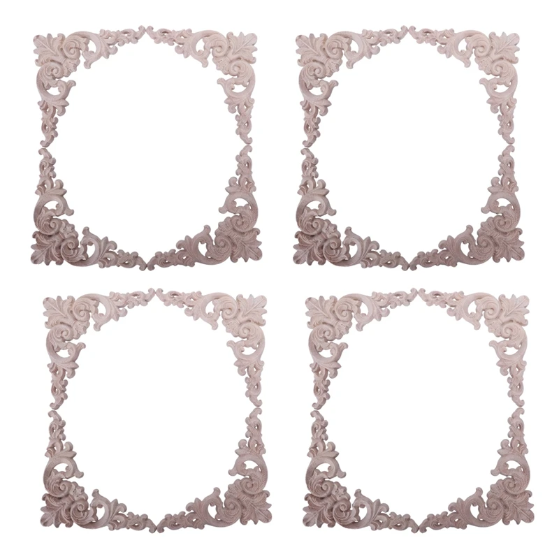 

16 шт. резная угловая накладка из резинового дуба, аппликация для мебели, домашний декор для двери, сделай сам