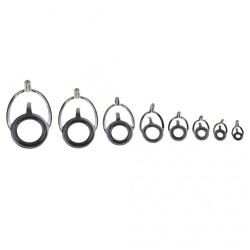 

24 Pcs Fishing Rod Guide Oval Fishing Rod Eyes Guides Line Rings Pole Repair Kit Mixed Size Double Leg Rings
