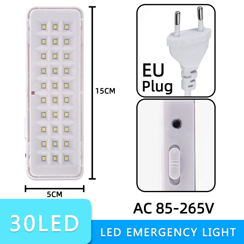 

Перезаряжаемая аварийная лампа 30 светодиодов