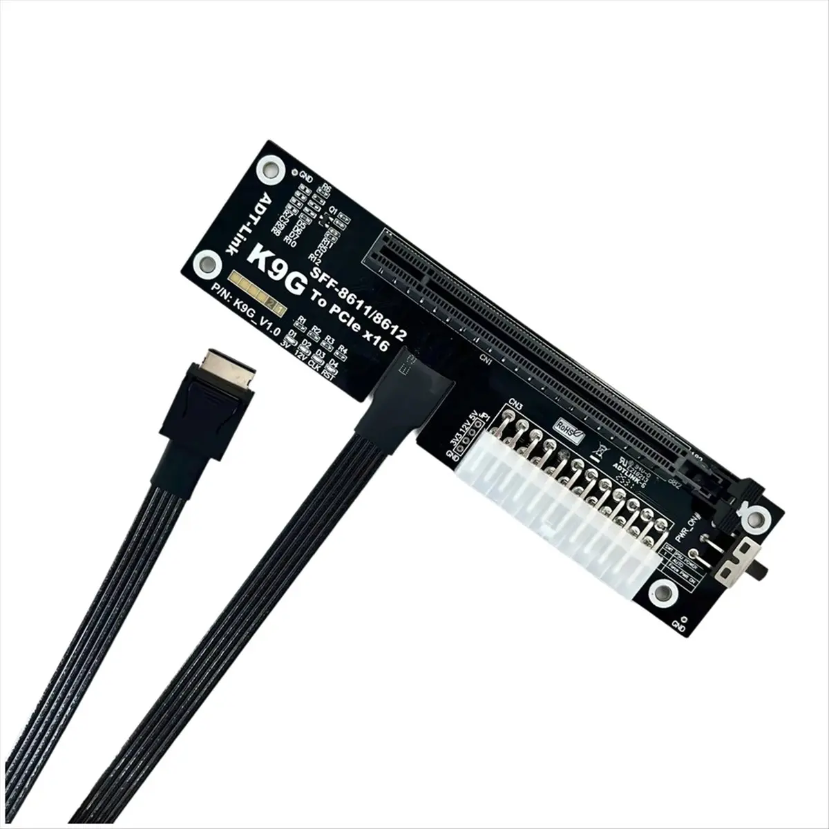 Фото Док-станция OCuLink GPU PCIe 5,0 X4, 128 Гбит/с, ноутбуки для внешней видеокарты SFF-8611 8612 для PCI-E X16 A №4