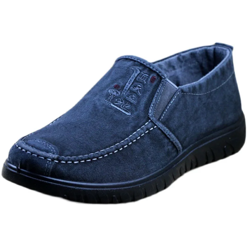 

Old Beijing Cloth Shoes Men's Spring and Autumn Casual Shoes 2022 New One Foot Work Shoes High-grade Men's Canvas