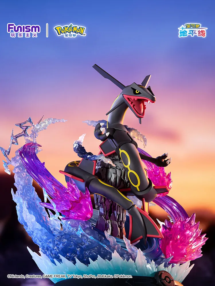 Фото Коллекционная фигурка Funism Pokémon Black Rayquaza Gk, украшение для дома, офиса, рабочего стола, для взрослых коллекционеров №2
