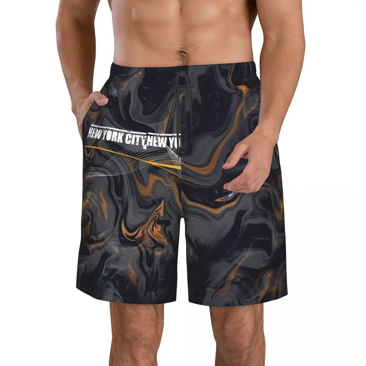 Men's Swim Shorts Summer Swimwear Man Swimsuit Swimming Trunks Beach Shorts Surf Board Male Clothing Pants