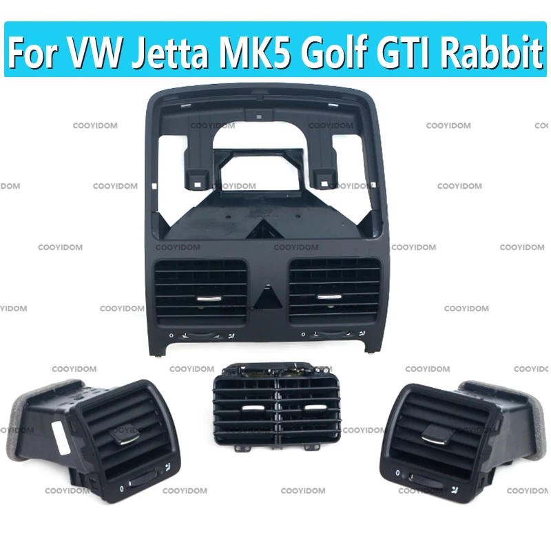 Salida de ventilación del calentador del salpicadero del coche, accesorio para el salpicadero del coche, para VW Volkswagen Jetta MK5 Golf GTI Rabbit 1K0819728J 1KD 819 728 1QB