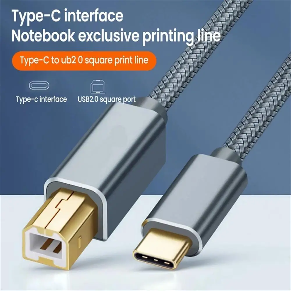

Кабель USB C к USB Type B 2,0 для нового MacBook Pro HP Canon Brother для Epson Dell Samsung, шнур для сканера принтера Type C