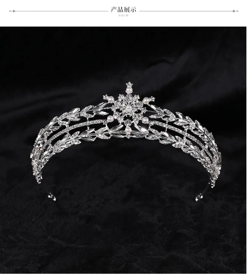 

Bridal Crown Crown Rhinestone Tiara