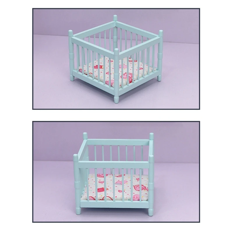 Мини-колыбель для детской кроватки модель кукольного домика деревянная колыбель