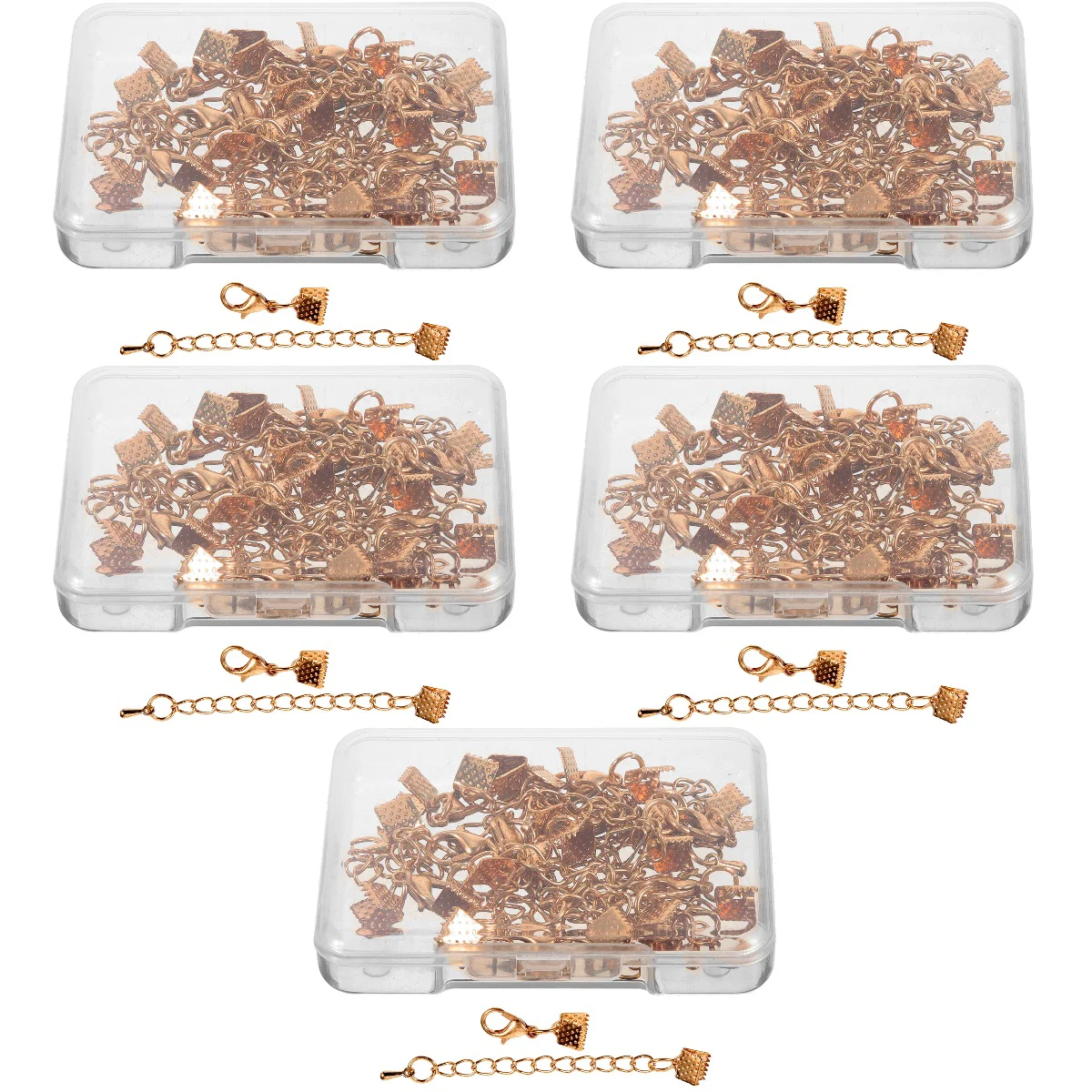 DIY Accessories Opening Rings Accessory Chain Lobster Clasp Cord Ends Jewelry Making Supply Crimp Connectors