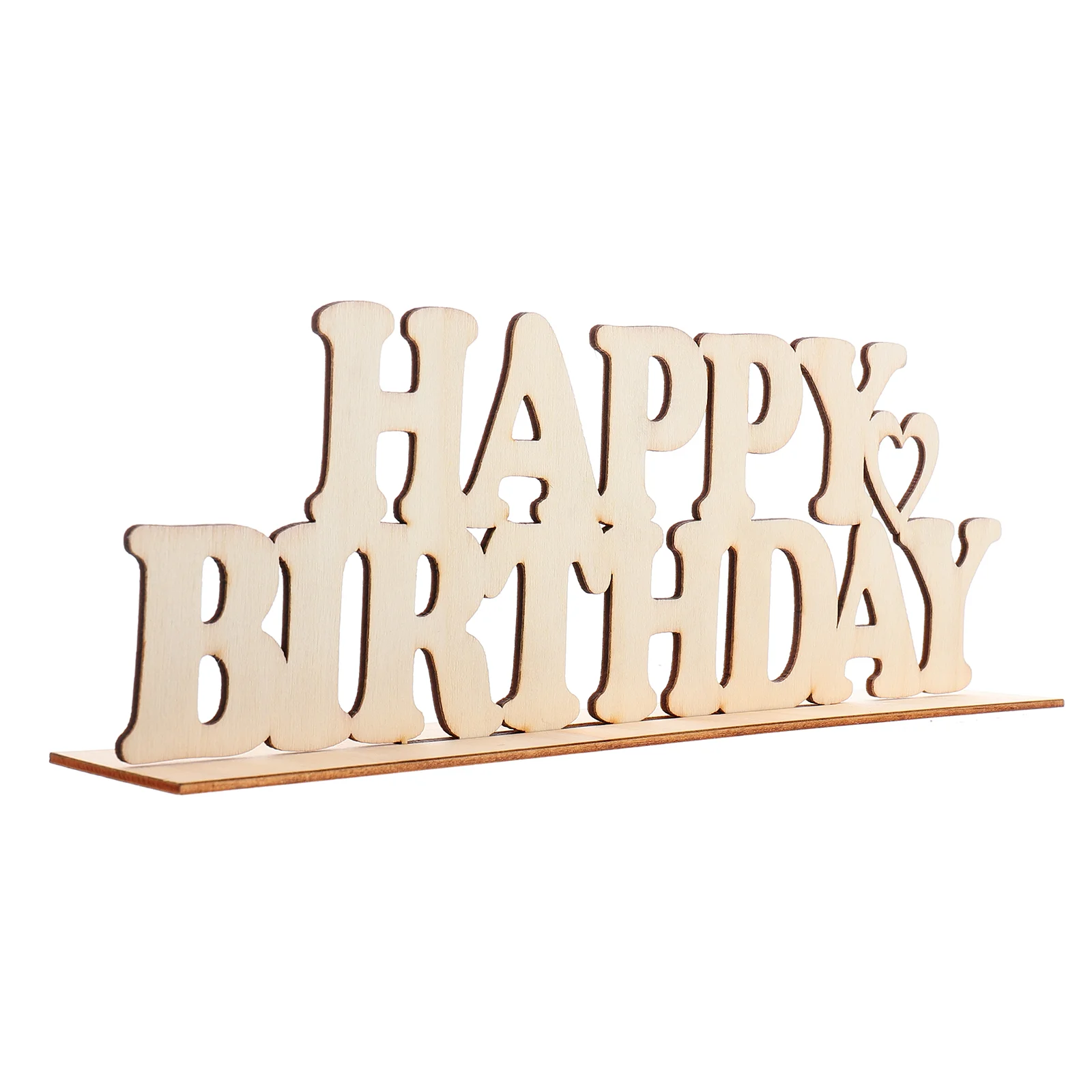 

Birthday Wooden Happy Table Ornament Decoration Party Crafts Craft Centerpiece Christmas Tree Letter Sign Supply Rustic Toppers