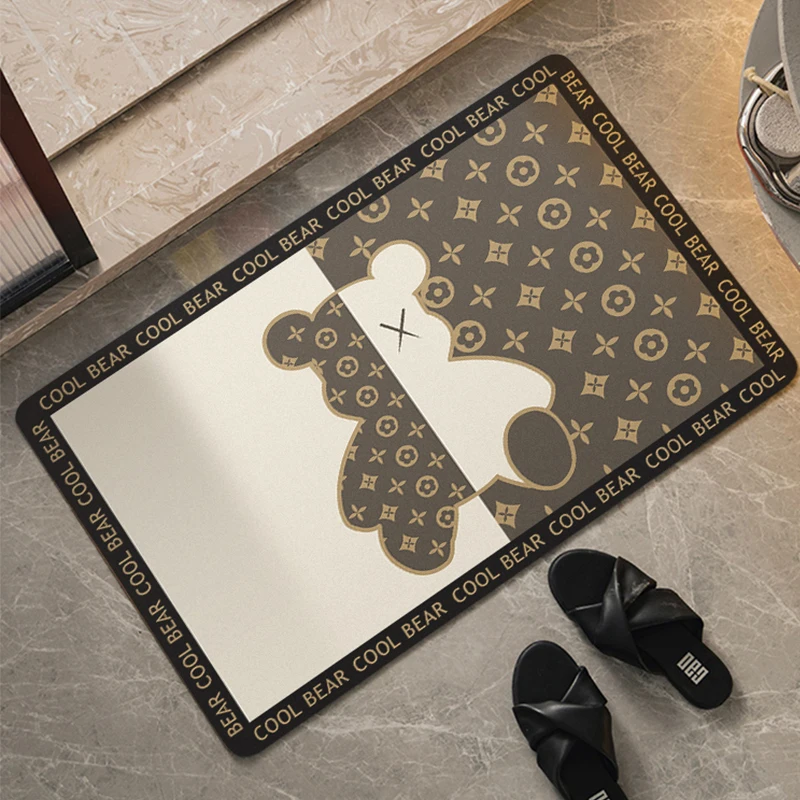 Резиновый коврик в скандинавском стиле для входной двери ванной кухонный ковер