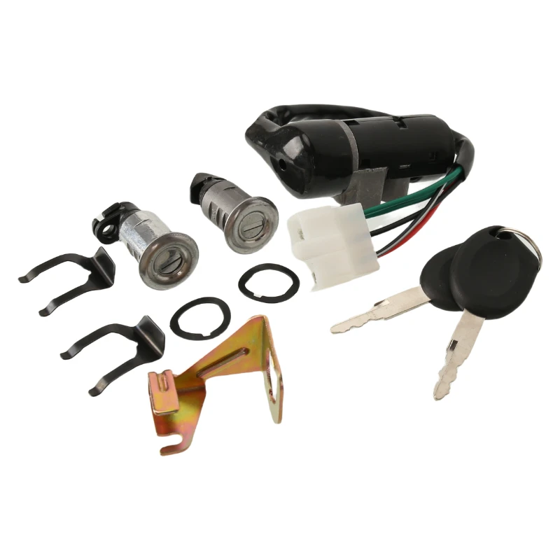 Фото Комплект ключей зажигания для мотоцикла и велосипеда для GY6 125cc KYS KCW GY6 125 SCR 100 KSB WH100 SCR GCC, замок сиденья. №2