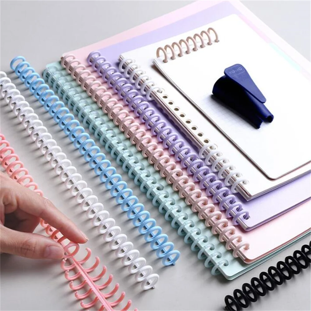 

2Pcs Loose Leaf Binder Ring Binding Spines Combs Diameter 30Hole 12mm Length Shearable DIY Student Office Binding Supplies