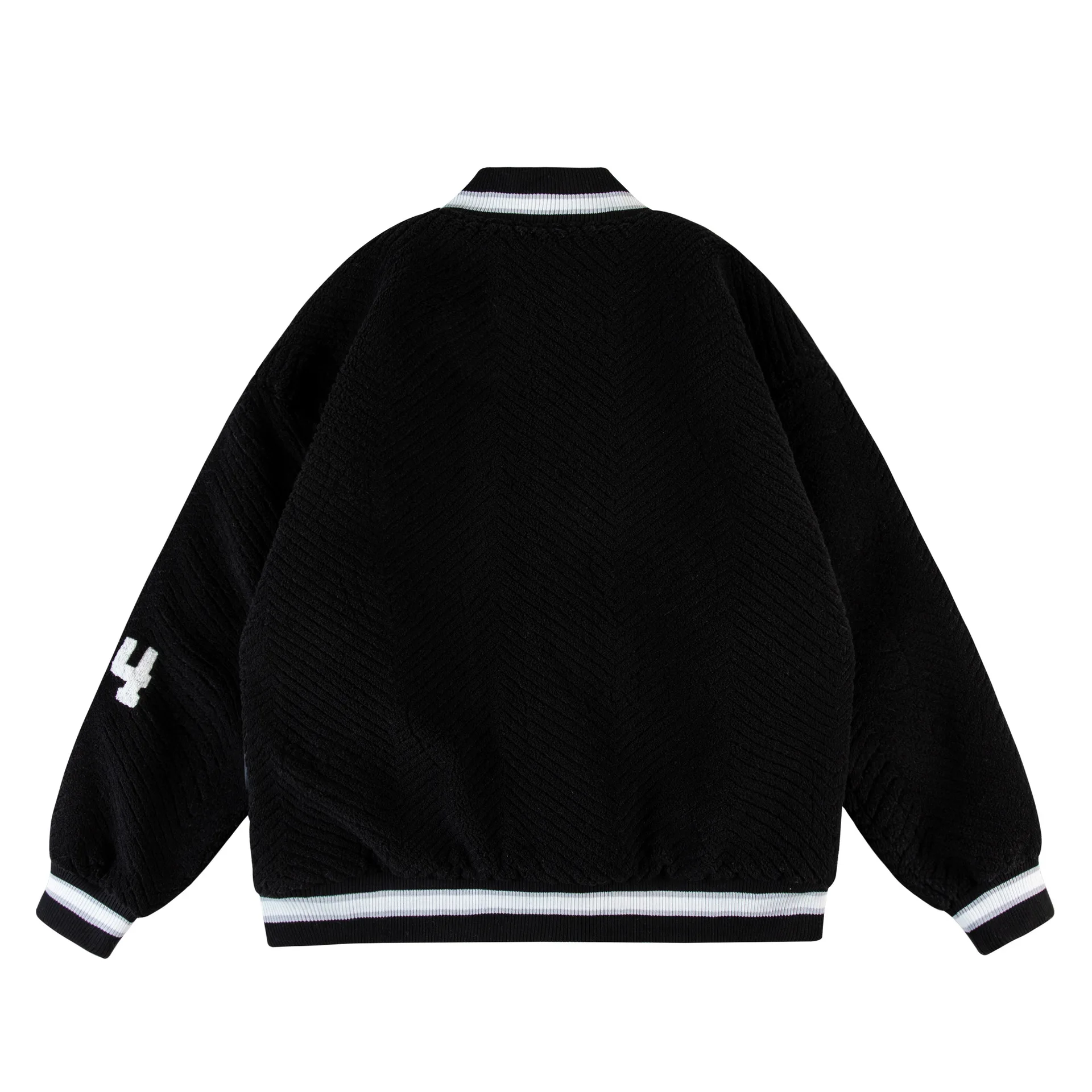 National tide soft waxy lamb wool baseball cotton clothing men and women winter couple lamb fleece jacket cotton clothing