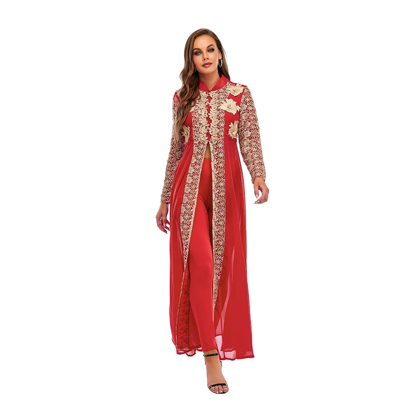 Abaya Dubai Muslim Sets Dress Kaftan Turkish Islamic Clothing Abayas African Dresses For Women Robe Ensemble Femme Musulmane