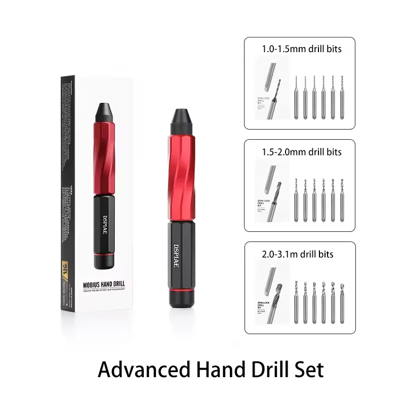 

DSPIAE AT-MHD Mobius Hand Drill Pin Vise с двойными подшипниками и антискользящим патроном для сверления моделей Gunpla, кастомизации и хобби-проектов DIY