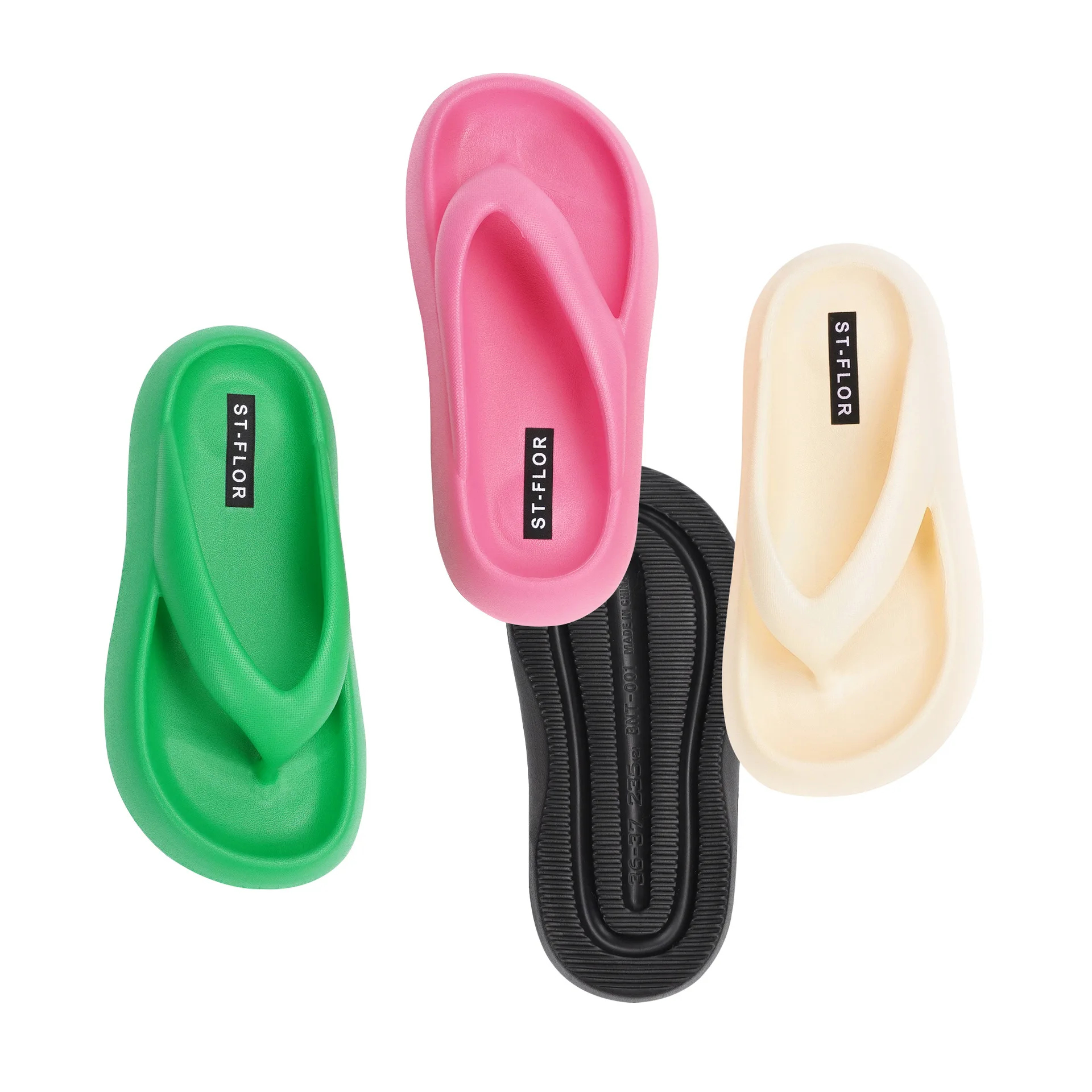 

2022 Summer Slippers For Men EVA Thickened Soft Sole Shoes Outdoor Beach Flip Flops Men's House Slippers Comfortable