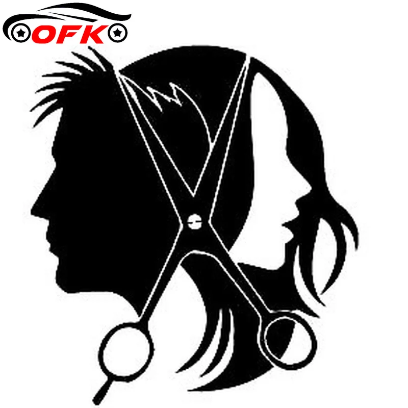 

Car Stickers Decor Motorcycle Decals Salon Beauty Hair Scissors Hairstyle Decorative Accessories Creative PVC,14cm*13cm