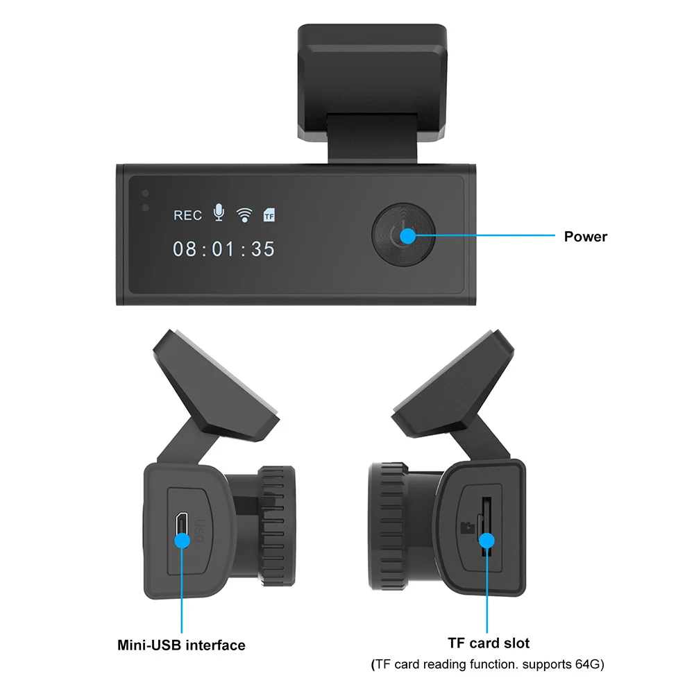Видеорегистратор Xgody 720P HD для автомобиля, видеорегистратор с Wi-Fi, яркий дисплей, Автомобильный видеорегистратор, переднее стекло, камера, ав... (art.: 3920c03486fc8) - 3920c03486fc8