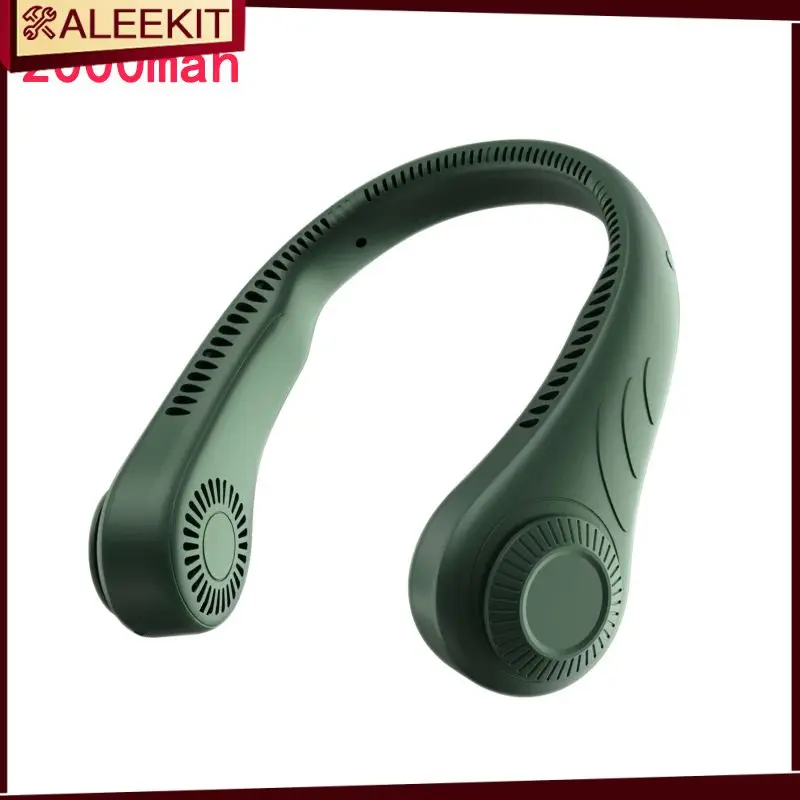 

1 шт. подвесной шейный вентилятор портативный охлаждающий вентилятор без листьев USB 360 градусов шейный вентилятор 78 объемных воздушных выхо...