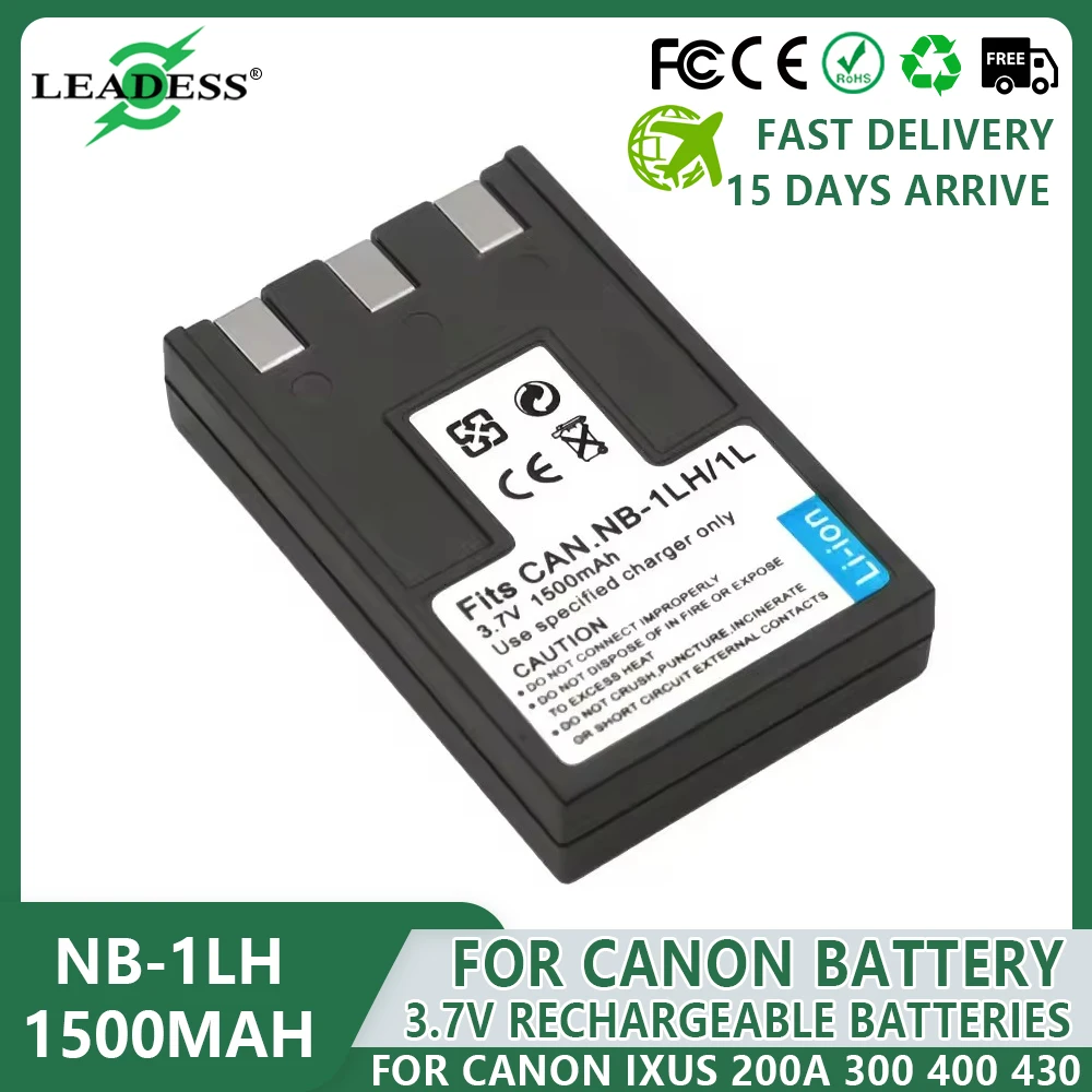 Аккумулятор Leadess для Canon IXUS 1500 мАч