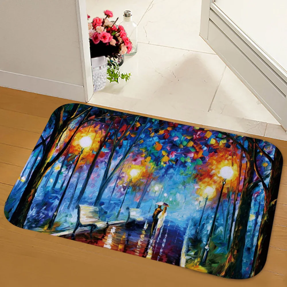 коврик входной двери придверный Современный для с масляной живописью напольный