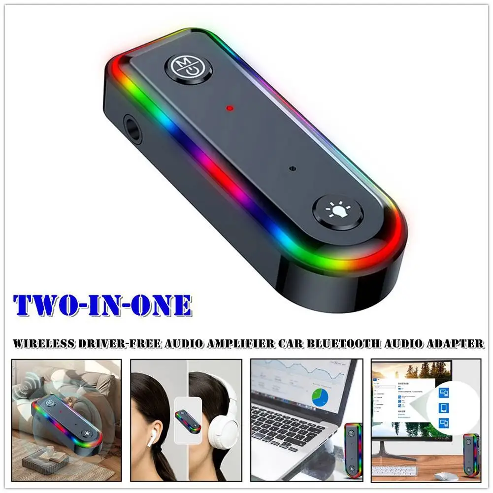 

Q3 2-in-1 Bluetooth Receiver Transmitter 3.5mm Audio Aux Wireless Driver-free Amplifier Audio Adapter