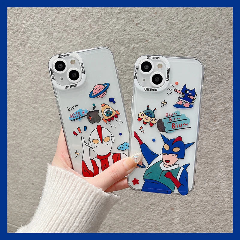 

Bandai Ultraman Human Hero Cute Phone Case for iphone 7 8 13 12 mini Pro Max 11 Plus X Xs Max XR Cover