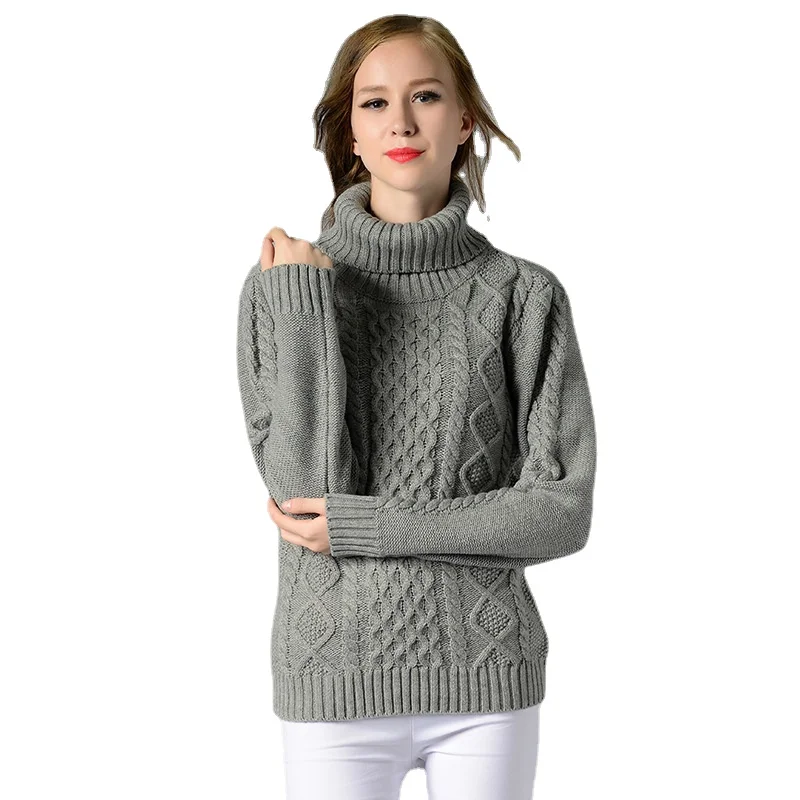 

Модный Элегантный разноцветный женский теплый свитер с высоким воротником и длинными рукавами для осени и зимы, Женский пуловер, плотный св...