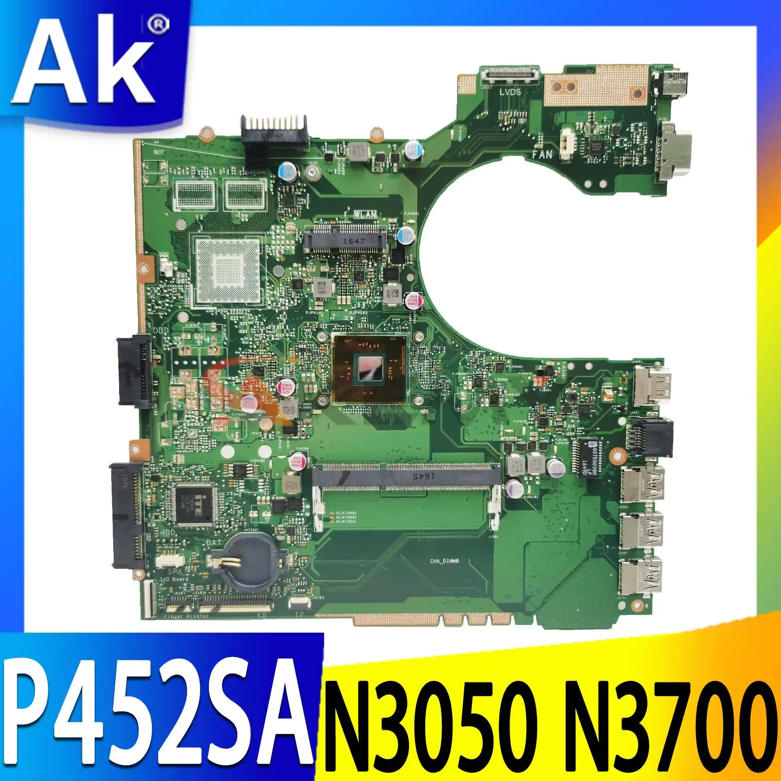 Материнская плата P452SA Материнская плата ASUS PRO PX452SA PE452SA PRO452SA PE452SJ PRO452SJ для ноутбука с процессором N3050 N3060 N3700