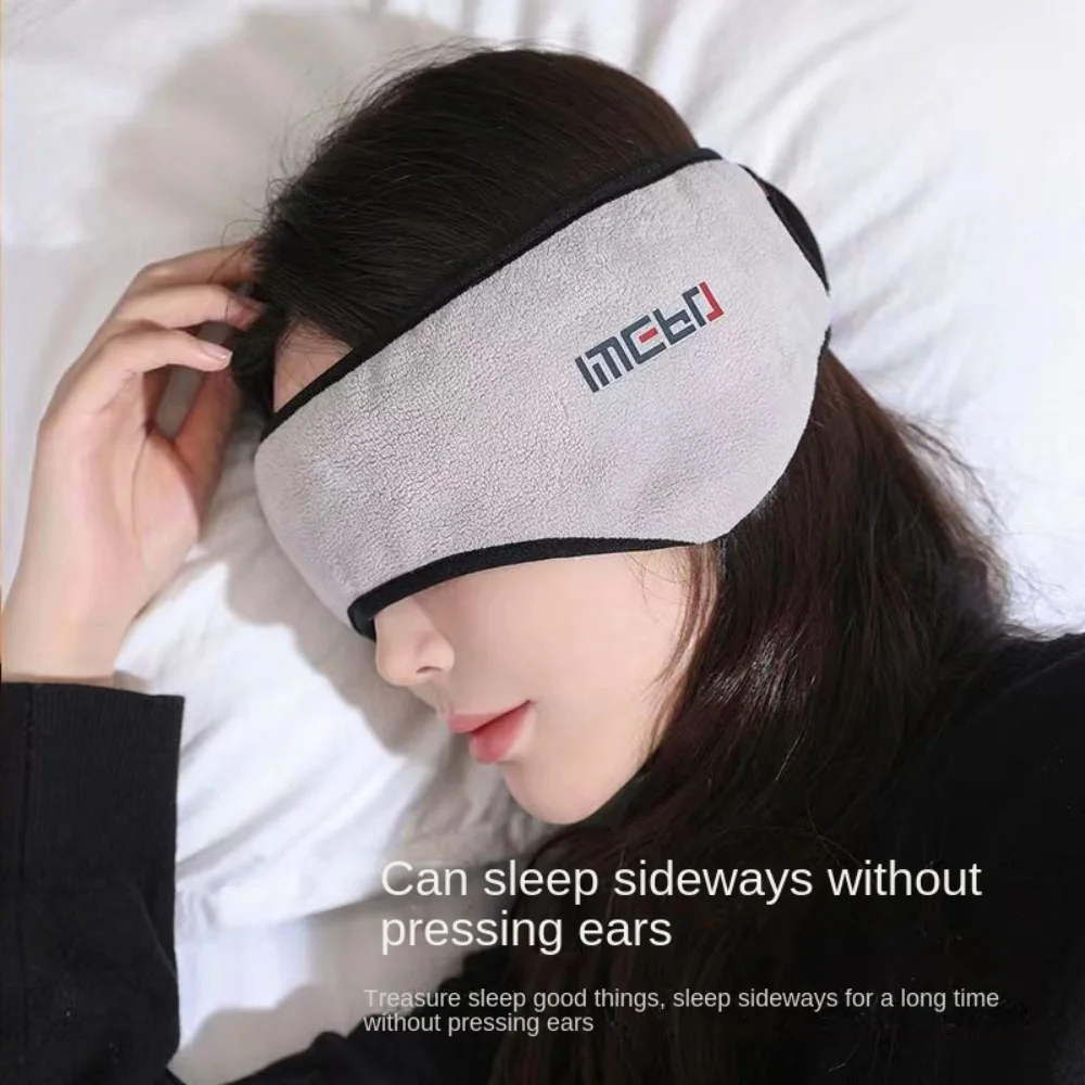 

1 Set Earmuff Sleep Mask Plush Sleeping Mask Eyemuff Eye Cover For Women Warm Relax Plush Blindfold Cotton Eyes Bandage